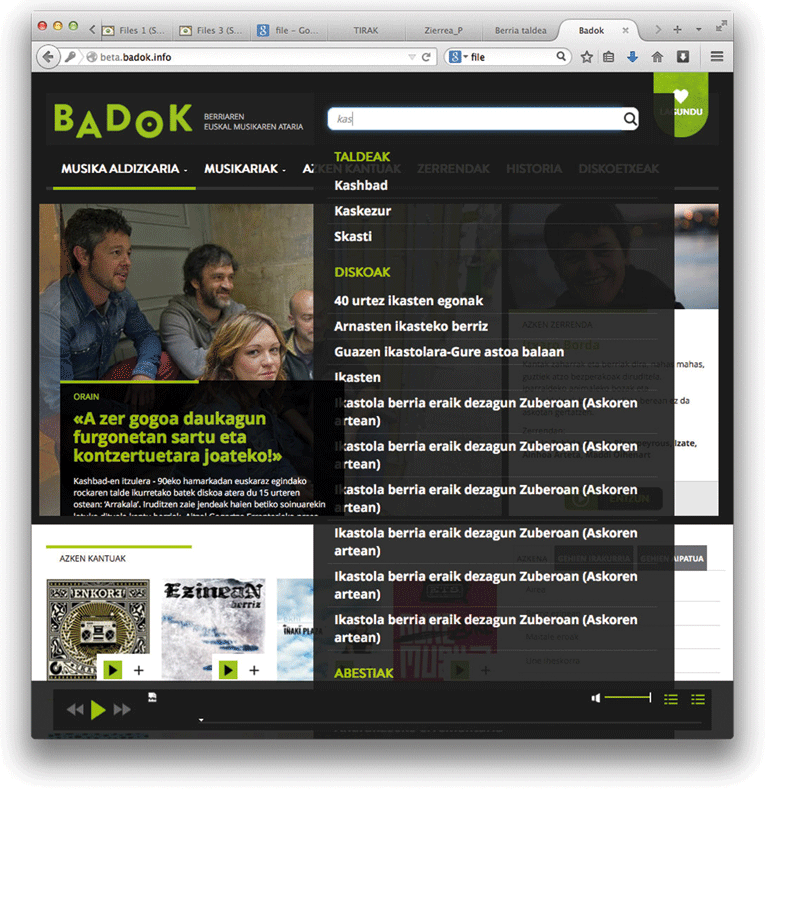 WWW.BADOK.INFO euskal kulturaren transmisioa, gozamenetik