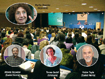 HAURRAREN AUTONOMIA jardunaldiak. DONOSTIA bete da. BILBOn bada tokia.