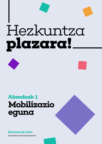 'Hezkuntza Plazara' ekimenak mobilizazioak deitu ditu abenduaren 1erako